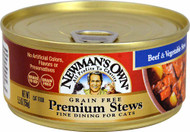 Newmans Own Grain Free Premium Stews Cat Food Beef & Vegetable - 5.5 oz
