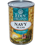 3 PACK of Eden Foods Organic Navy Beans -- 15 oz