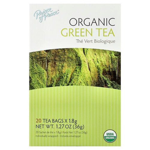 <img alt="3 PACK of Prince of Peace, Organic Green Tea, 20 Tea Bags, 1.27 oz (36 g)" title="3 PACK of Prince of Peace, Organic Green Tea, 20 Tea Bags, 1.27 oz (36 g),039278132205"