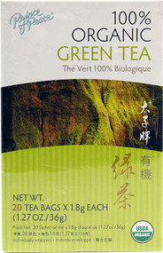 3 PACK of Prince of Peace Organic Green Tea -- 20 Tea Bags
