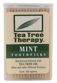 3 PACK OF Tea Tree Therapy, Tea Tree TherapyToothpicks, Mint, 100 Approx.