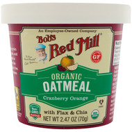 Bobs Red Mill, Organic Oatmeal Cup, Cranberry Orange with Flax & Chia, 2.47 oz (70 g)