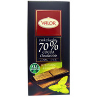 3 PACK of Valor, Dark Chocolate, 70% Cocoa, With Mint, 3.5 oz (100 g)
