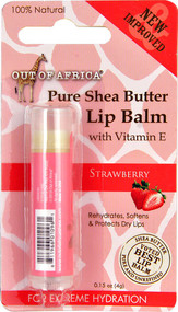 Out of Africa, Lip Balm, Pure Shea Butter, Strawberry, 0.15 oz (4 g)