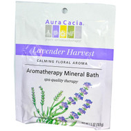 3 PACK of Aura Cacia, Aromatherapy Mineral Bath, Relaxing Lavender, 2.5 oz (70.9 g)