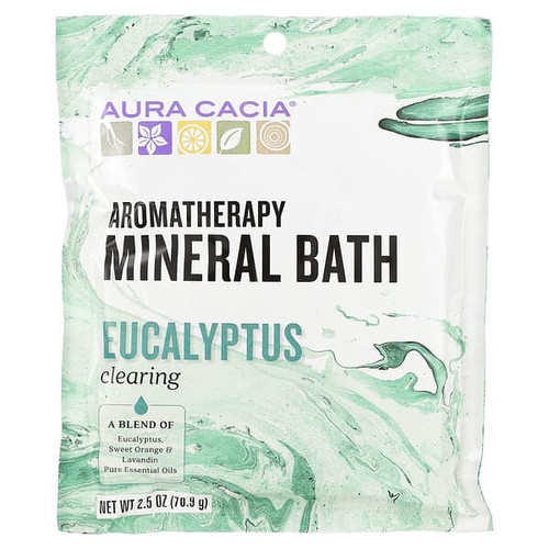 <img alt="Aura Cacia, Aromatherapy Mineral Bath, Clearing Eucalyptus, 2.5 oz (70.9 g) (Discontinued Item)" title="Aura Cacia, Aromatherapy Mineral Bath, Clearing Eucalyptus, 2.5 oz (70.9 g) (Discontinued Item),051381885090"
