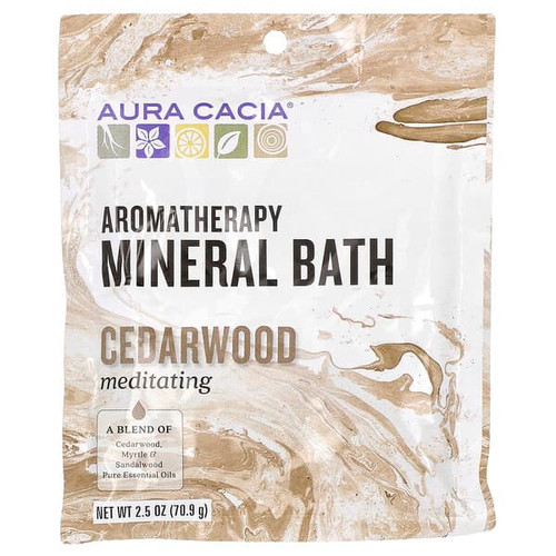 <img alt="3 PACK of Aura Cacia, Aromatherapy Mineral Bath, Cedarwood, 2.5 oz (70.9 g)" title="3 PACK of Aura Cacia, Aromatherapy Mineral Bath, Cedarwood, 2.5 oz (70.9 g),051381916961"