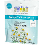 3 PACK of Aura Cacia, Aromatherapy Mineral Bath, Tranquil Chamomile, 2.5 oz (70.9 g)
