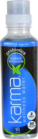 Karma Wellness Water Probiotics for Digestive Health Blueberry Lemonade - 18 fl oz