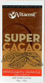 Vitaco, Super Cacao Mandarin Orange with WellTrimiG - 66% Dark Cacao - 1.75 oz