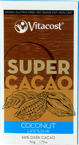 Vitaco, Super Cacao Coconut with lifesDHA(R) - 66% Dark Cacao - 1.75 oz