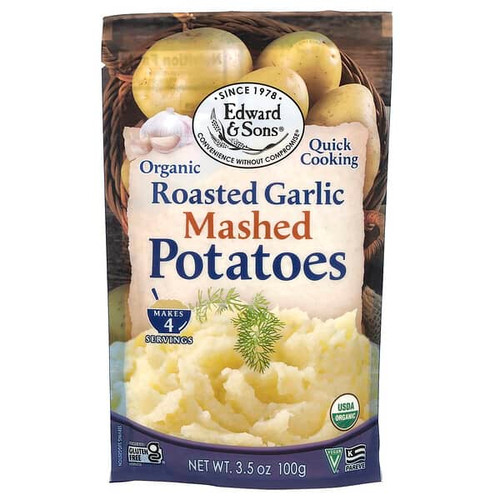 <img alt="3 PACK of Edward & Sons, Organic Mashed Potatoes, Roasted Garlic, 3.5 oz (100 g)" title="3 PACK of Edward & Sons, Organic Mashed Potatoes, Roasted Garlic, 3.5 oz (100 g),043182000710"