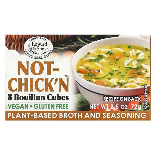 <img alt="3 PACK of Edward & Sons, Not-Chickn, Bouillon Cubes, 8 Cubes" title="3 PACK of Edward & Sons, Not-Chickn, Bouillon Cubes, 8 Cubes,043182003919"