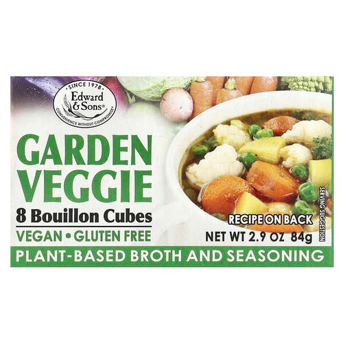 <img alt="3 PACK of Edward & Sons, Garden Veggie, Bouillon Cubes, 8 Cubes" title="3 PACK of Edward & Sons, Garden Veggie, Bouillon Cubes, 8 Cubes,043182003933"