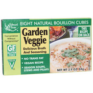 3 PACK of Edward & Sons, Garden Veggie, Bouillon Cubes, 8 Cubes