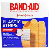 3 PACK of Band Aid, Adhesive Bandages, Plastic Strips, 60 Bandages