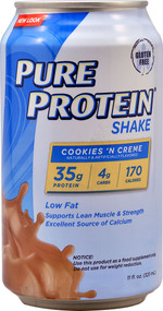 3 PACK of Worldwide Sports Nutrition Pure Protein Shake Cookies & Creme -- 11 fl oz