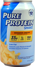 3 PACK of Worldwide Sports Nutrition Pure Protein Shake Banana Cream -- 11 fl oz