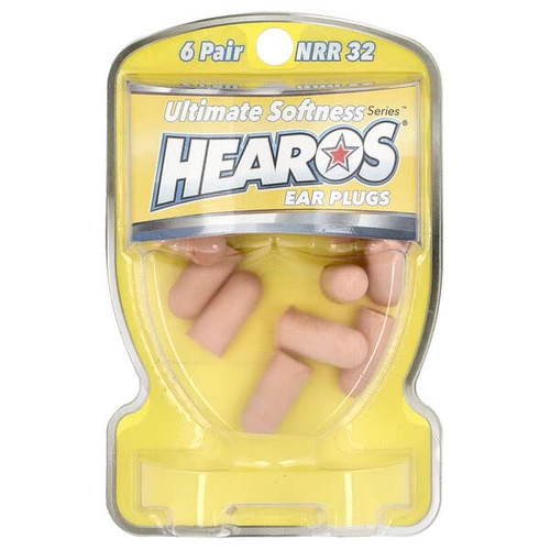 <img alt="3 PACK of Hearos, Ultimate Softness Series Ear Plugs, Yellow, NRR 32, 6 Pair" title="3 PACK of Hearos, Ultimate Softness Series Ear Plugs, Yellow, NRR 32, 6 Pair,756063054145"