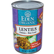 3 PACK of Eden Foods Organic Lentils Onion and Bay Leaf -- 15 oz
