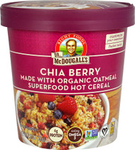 Dr. McDougalls Non-GMO Superfood Hot Cereal Cup  Chia Berry - 2.5 oz