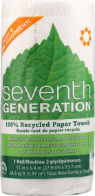 3 PACK of Seventh Generation Paper Towels 100% Recycled -- 1 Roll