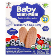 <img alt="Hot Kid, Baby Mum-Mum, Gentle Teething Wafers, Blueberry & Goji Berry, 12 Packs, 2 Wafers Each" title="Hot Kid, Baby Mum-Mum, Gentle Teething Wafers, Blueberry & Goji Berry, 12 Packs, 2 Wafers Each,686352600145"