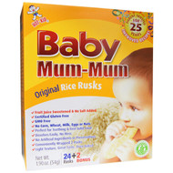 3 PACK of Hot Kid, Baby Mum-Mum, Original Rice Rusks, 24 Rusks, 1.76 oz (50 g) Each