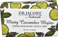 Dr. Jacobs Naturals Loofah Exfoliating Castile Bar Soap Minty Cucumber Mojito - 5 oz