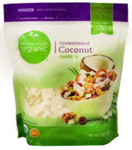 3 PACK of Simple Truth Organic Coconut Chips Unsweetened -- 8 oz