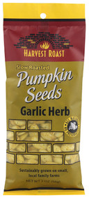 3 PACK of Harvest Roast Slow Roasted Pumpkin Seeds Garlic Herb -- 2 oz