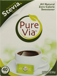 3 PACK of PureVia Stevia All Natural Zero Calorie Sweetener -- 40 Packets