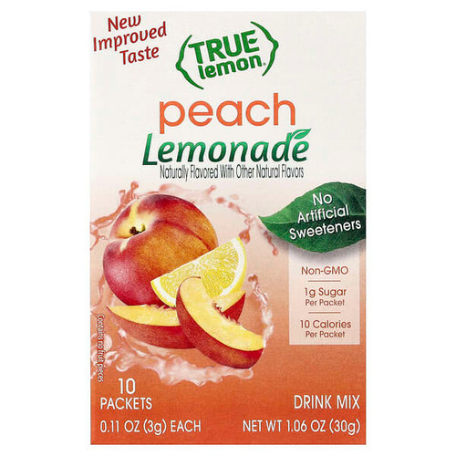 <img alt="3 PACK of True Citrus, True Lemon, Lemonade, Peach, 10 Packets, 0.11 oz (3 g) Each" title="3 PACK of True Citrus, True Lemon, Lemonade, Peach, 10 Packets, 0.11 oz (3 g) Each,810979001973"