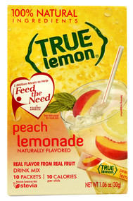3 PACK of True Citrus True Lemon Water Enhancer Mix Peach Lemonade -- 10 Packets