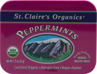 3 PACK of St. Claires Organics Peppermints Herbal Breath Mints -- 1.5 oz