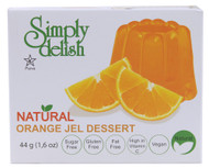 3 PACK of Natural Simply Delish, Natural Jel Dessert, Orange, 0.7 oz (20 g