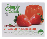 3 PACK of Natural Simply Delish, Natural Jel Dessert, Strawberry, 0.7 oz (20 g)