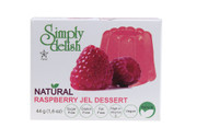 3 PACK of Natural Simply Delish, Natural Jel Dessert, Raspberry, 0.7 oz (20 g)