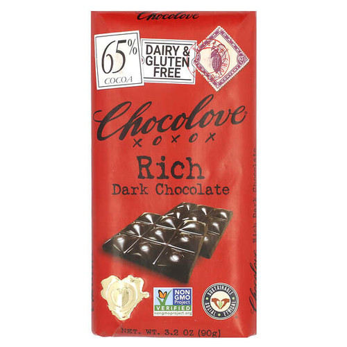 <img alt="Chocolove, Rich Dark Chocolate, 65% Cocoa, 3.2 oz (90 g)" title="Chocolove, Rich Dark Chocolate, 65% Cocoa, 3.2 oz (90 g),716270001653"