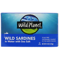 3 PACK OF Wild Planet, Wild Sardines In Water with Sea Salt, 4.4 oz (125 g)