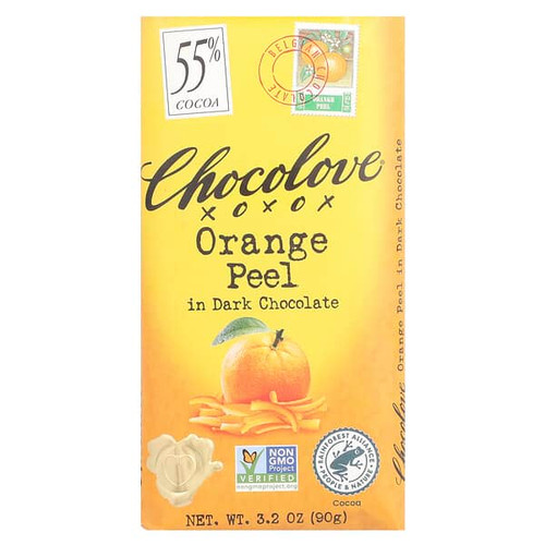 <img alt="Chocolove, Orange Peel in Dark Chocolate, 55% Cocoa, 3.2 oz (90 g)" title="Chocolove, Orange Peel in Dark Chocolate, 55% Cocoa, 3.2 oz (90 g),716270001530"