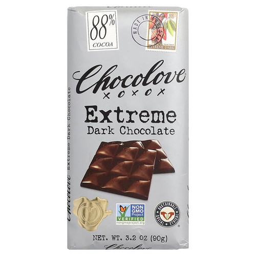 <img alt="Chocolove, Extreme Dark Chocolate, 88% Cocoa, 3.2 oz (90 g)" title="Chocolove, Extreme Dark Chocolate, 88% Cocoa, 3.2 oz (90 g),716270001882"