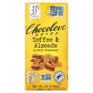 <img alt="Chocolove, Toffee & Almonds in Milk Chocolate, 33% Cocoa, 3.2 oz (90 g)" title="Chocolove, Toffee & Almonds in Milk Chocolate, 33% Cocoa, 3.2 oz (90 g),716270001349"