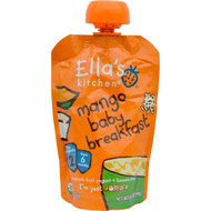 Ellas Kitchen, Mango Baby Breakfast, Smooth Fruit Yogurt + Brown Rice, 3.5 oz (99 g)