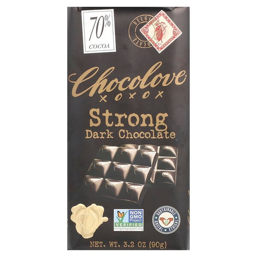 <img alt="Chocolove, Strong Dark Chocolate, 70% Cocoa, 3.2 oz (90 g)" title="Chocolove, Strong Dark Chocolate, 70% Cocoa, 3.2 oz (90 g),716270001707"