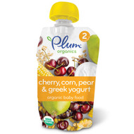 Plum Organics, Organic Baby Food,  Stage 2, Cherry, Sweet Corn & Greek Yogurt, 3.5 oz (99 g)