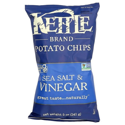 <img alt="Kettle Foods, Potato Chips, Sea Salt & Vinegar, 5 oz (141 g)" title="Kettle Foods, Potato Chips, Sea Salt & Vinegar, 5 oz (141 g),084114009968"