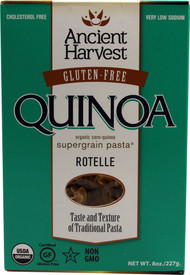 3 PACK of Ancient Harvest Organic Supergrain Rotini Pasta Gluten Free -- 8 oz