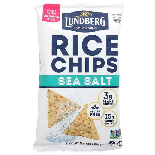 <img alt="Lundberg, Rice Chips, Sea Salt, 5.5 oz (156 g)" title="Lundberg, Rice Chips, Sea Salt, 5.5 oz (156 g),073416035300"