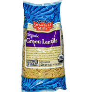 3 PACK of Arrowhead Mills Organic Green Lentils -- 16 oz